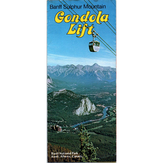 c1970 Banff Sulphur Mountain Gondola Lift Alberta Fold Out Travel Brochure AE8