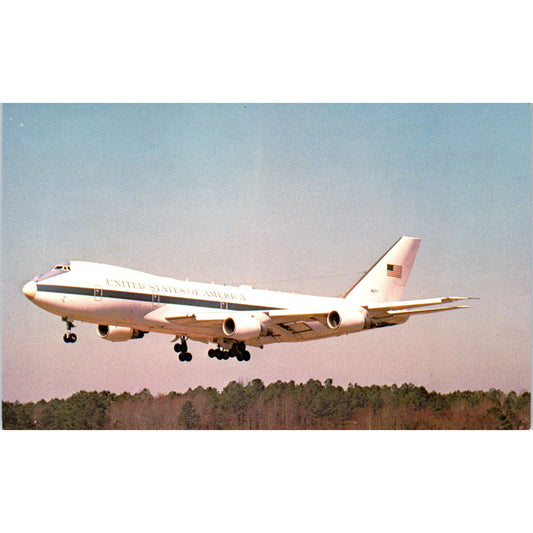 US Air Force Boeing E-4A Vintage Postcard TG8-PC