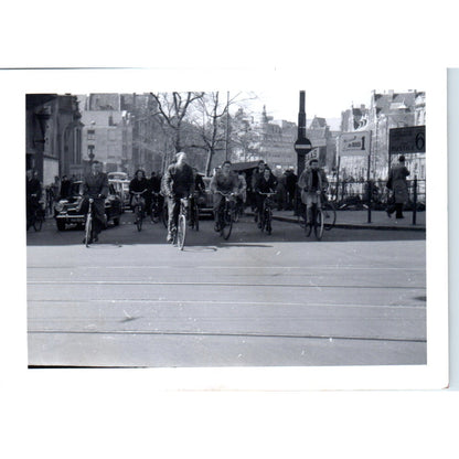 Dutch City Bike Riders Amsterdam Postwar Europe c1954 Army Photo AF1-AP3