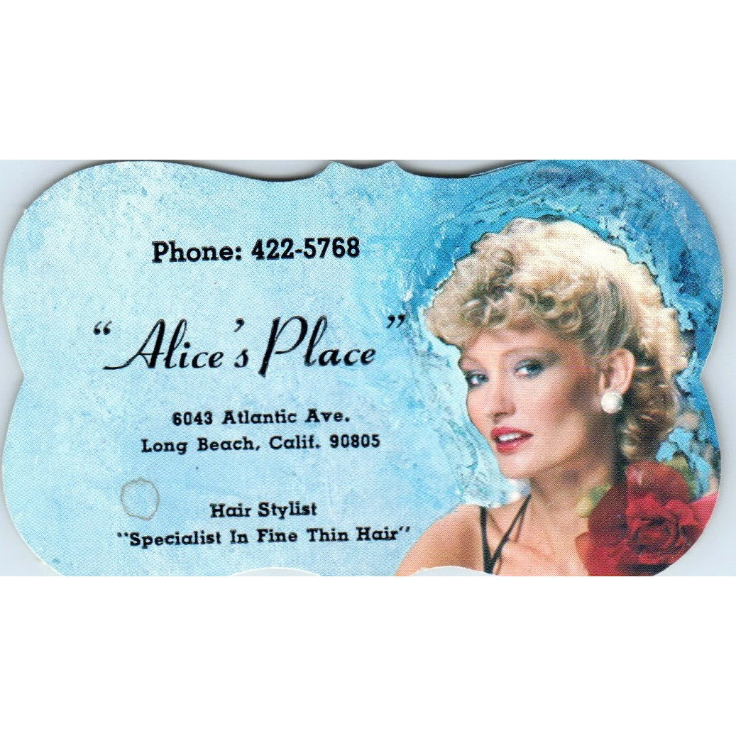 Alice's Place Long Beach Appointment Vintage Business Card SD8-B10