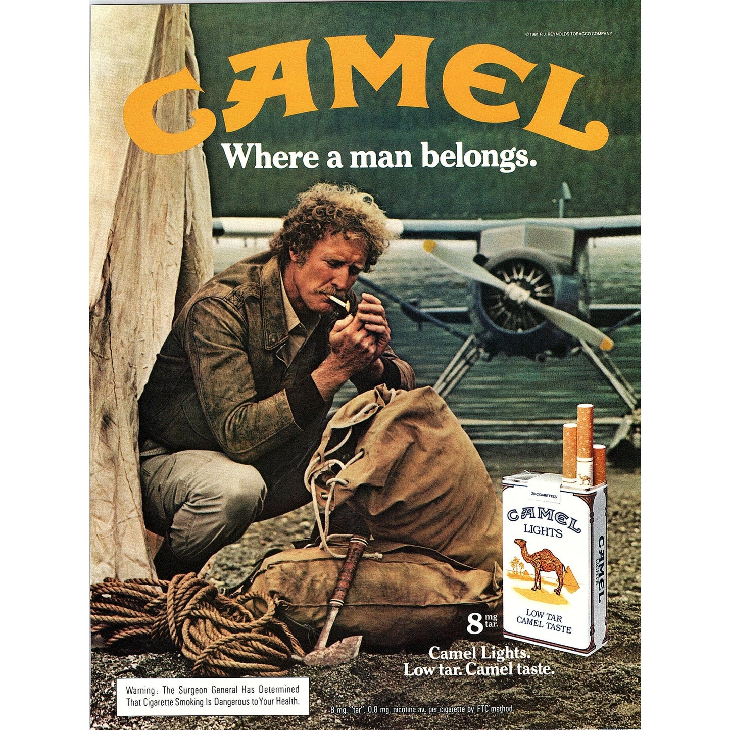 Camel - Where a Man Belongs 8x11" 1981 Ad D26