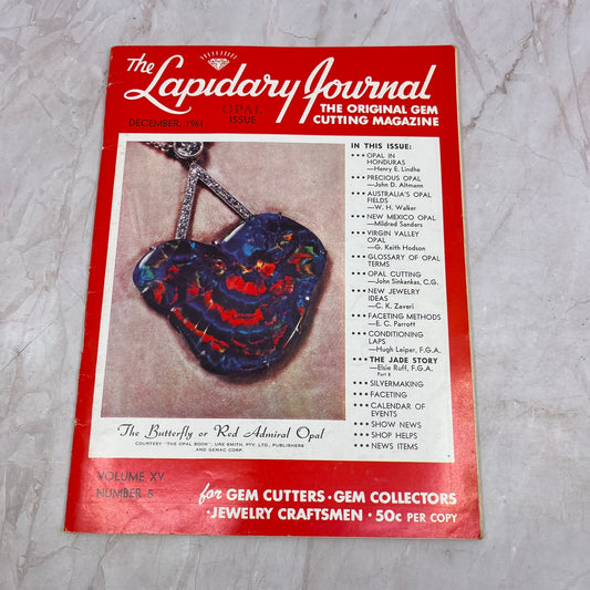 Butterfly Red Admiral Opal - Lapidary Journal Magazine - Dec 1961 M22