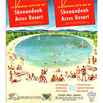 Shenandoah Acres Resort Stuarts Draft VA 1960s Travel Brochure TH2-TB3