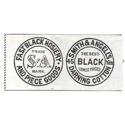 Smith & Angell's Darning Cotton c1890 Victorian Ad AE8-CH11