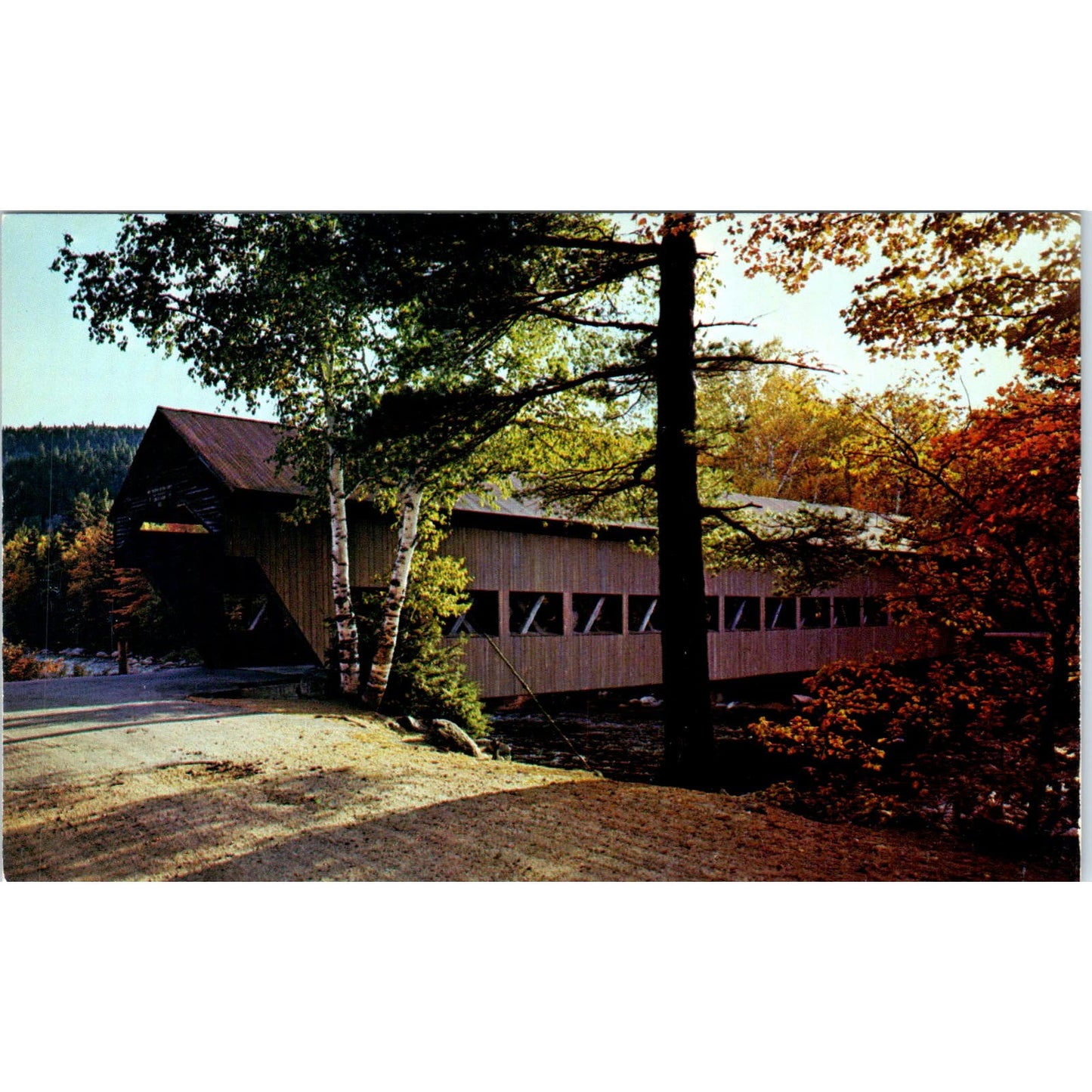 Albany Bridge Kancamagus Wilderness NH Covered Bridge Postcard PC4