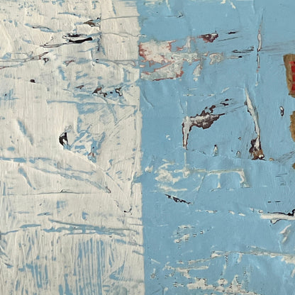 Original Mixed Media Modern Art Collage Painting 11x14 "Copper"