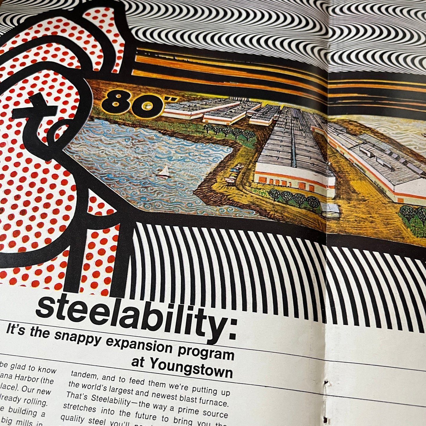 Youngstown Sheet and Tube Co Steel Pop Art OH Fold Out 1967 Ad AG1-16