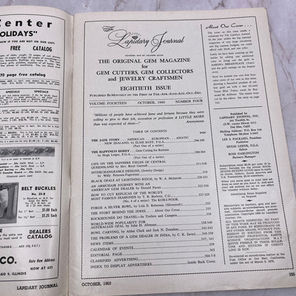 Pendant w/ 62 Carat Texas Blue Topaz - Lapidary Journal Magazine - Oct 1960 M22