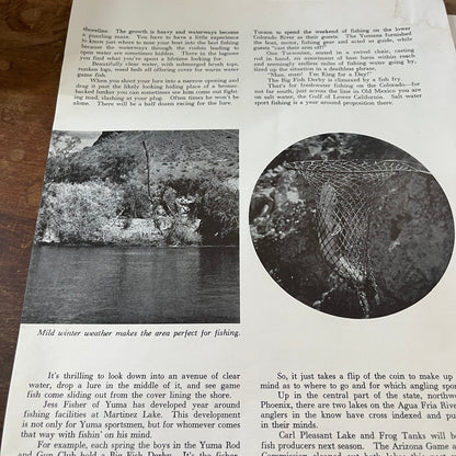 Winter Fishing in the Sunshine Land Arizona 1949 Article D26