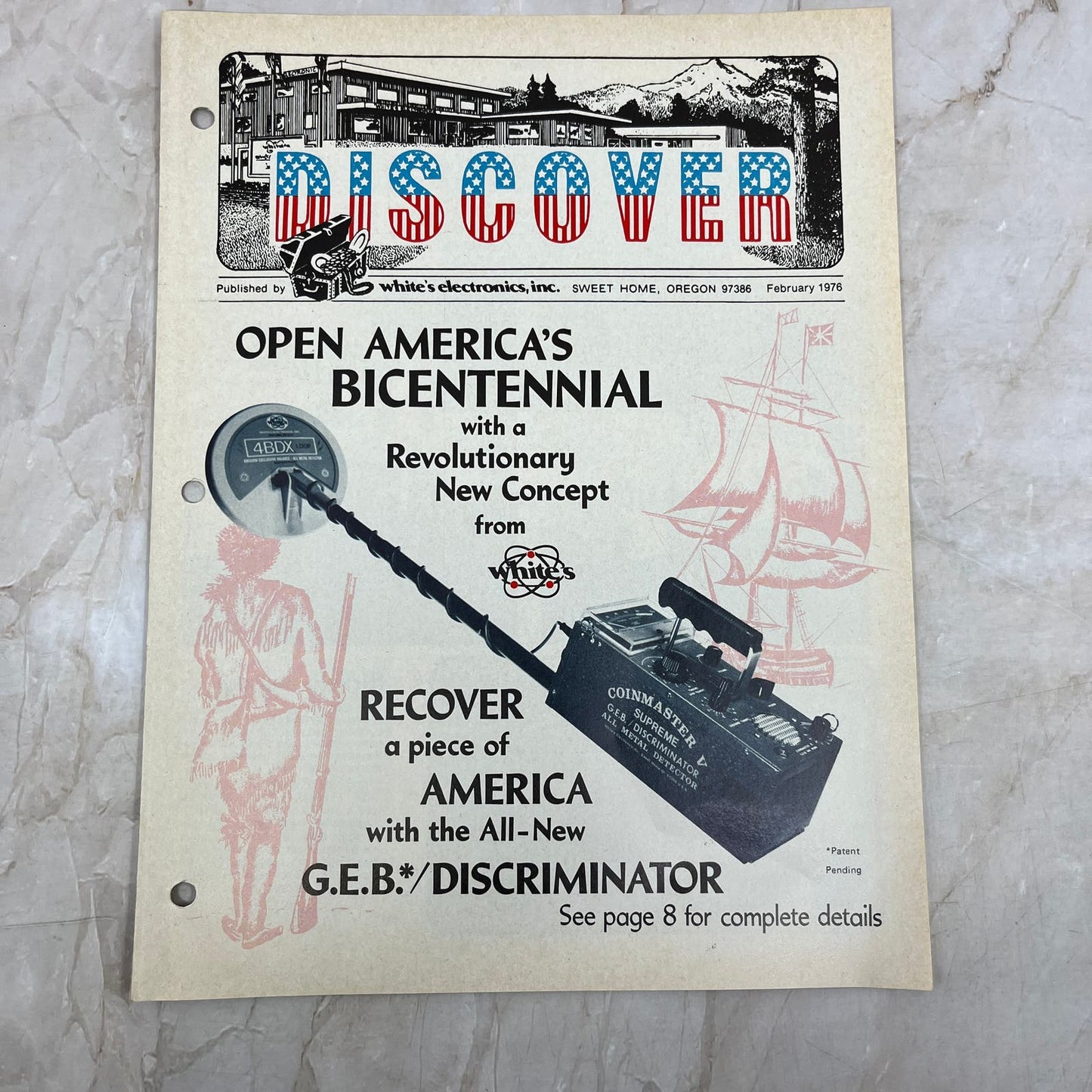 1976 Feb White's Electronics Discover Newsletter Metal Detectors Treasure M19
