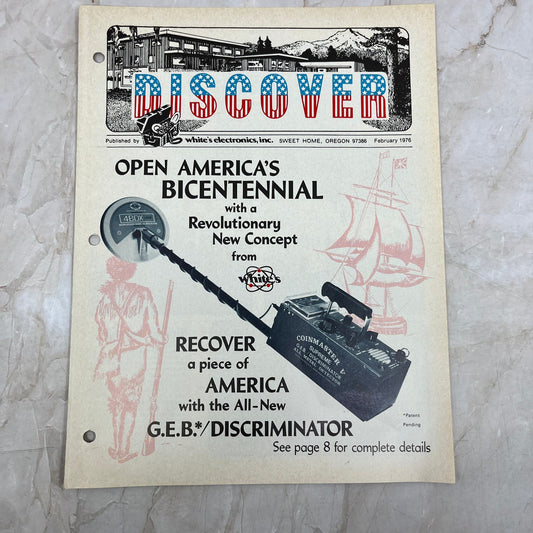 1976 Feb White's Electronics Discover Newsletter Metal Detectors Treasure M19