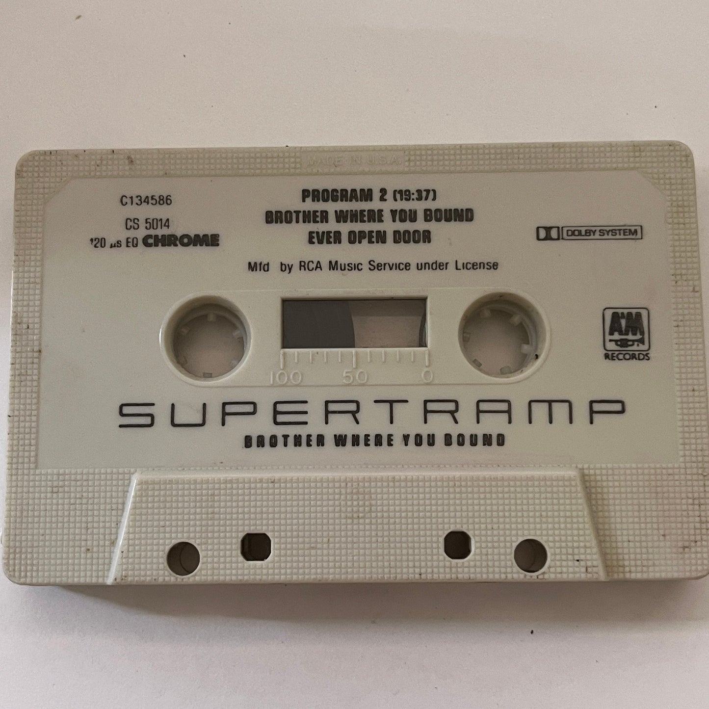 Supertramp - Brother Where You Bound Cassette Tape TB6-OT2