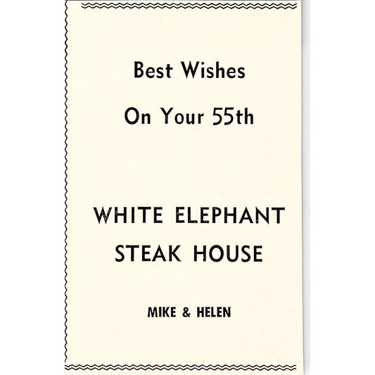 White Elephant Steak House, Coca-Cola Bottling Co - Taft CA 1965 Ad AF8-M5