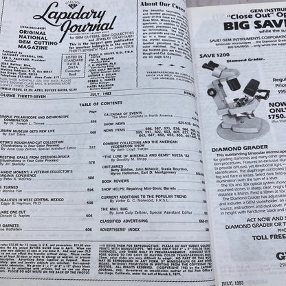 Tourmaline Minas Gerais Brazil - Lapidary Journal Magazine - July 1983 M28