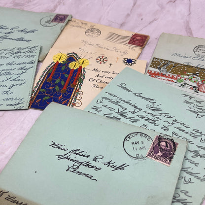c1930 Group of Letters & Cards to Elsie Kulp Richlandtown Doylestown PA Ai5-PCL