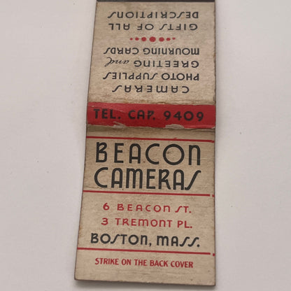 Beacon Cameras Boston MA Vintage Matchbook Cover TB8-MB2-3