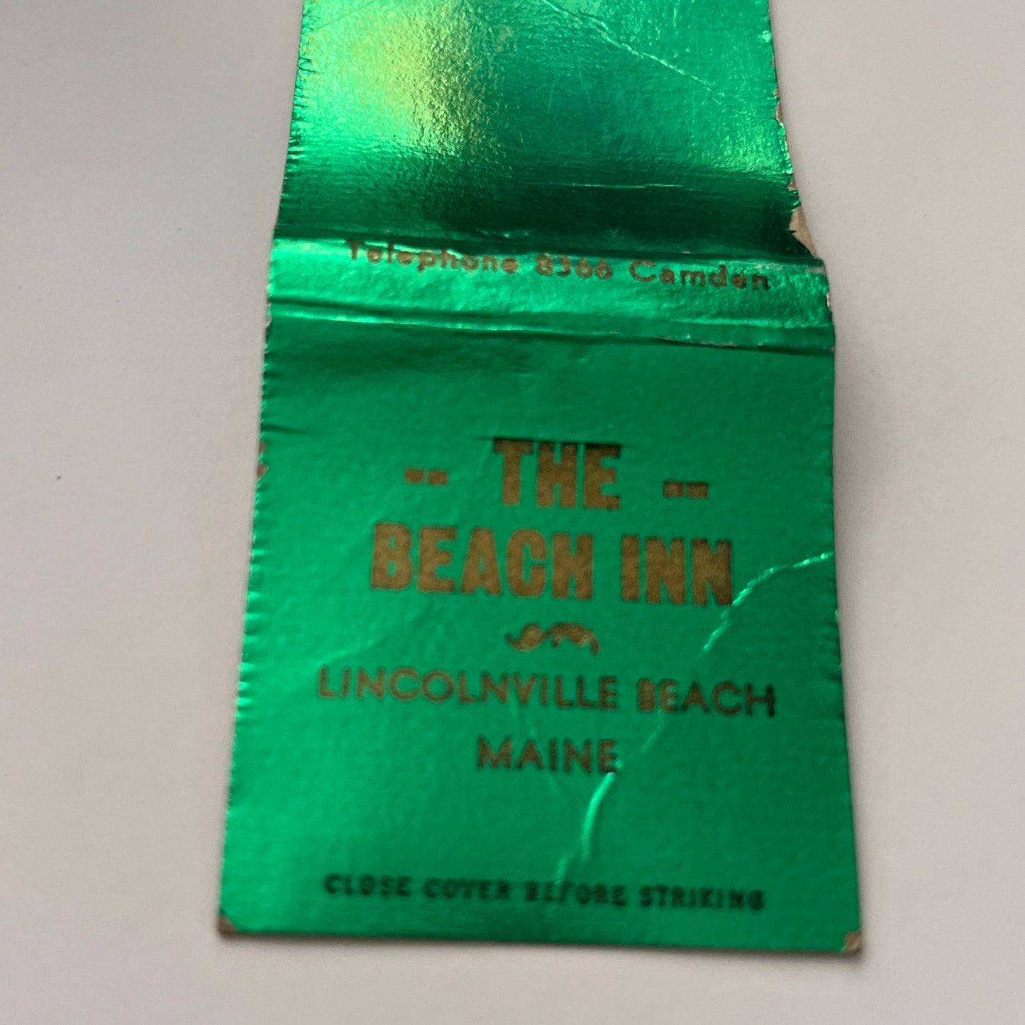 The Beach Inn Lincolnville Beach Maine Vintage Matchbook Cover MM3-2