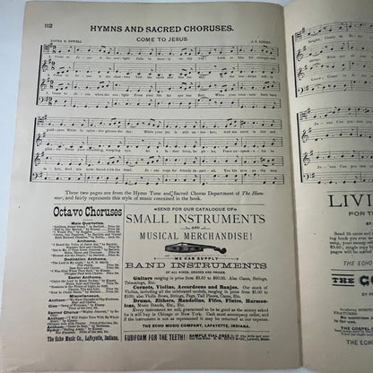 The Echo Music Journal 1890 Music Magazine LaFayette Indiana V33-4