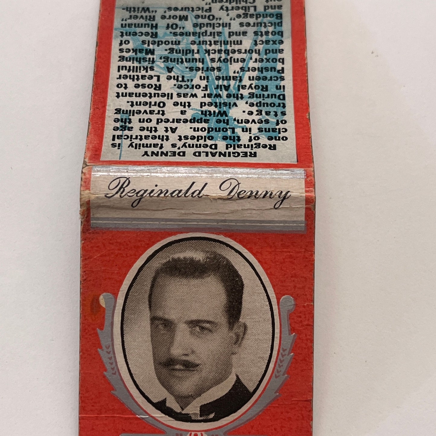 Reginald Denny Vintage Matchbook Cover MM3-1