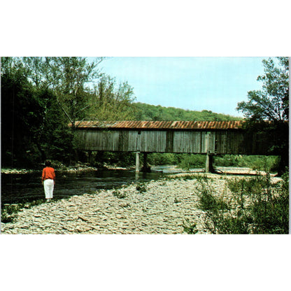 Brown County Lewis Twp Columbus-Young Bridge OH Covered Bridge Postcard PC5