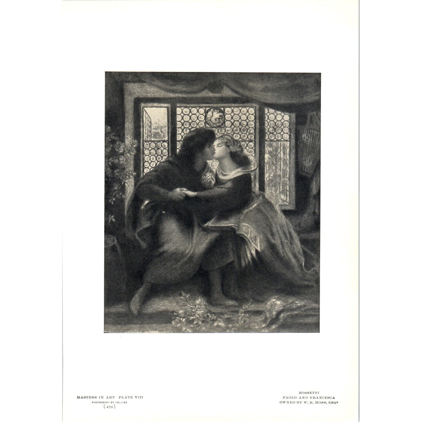 Paolo And Francesca - Rossetti c1905 Art Print D14
