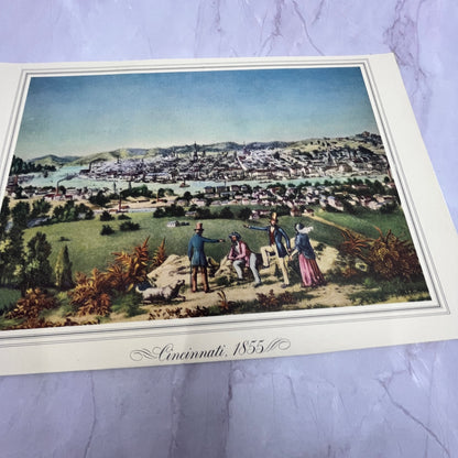 Hilltop View of Cincinnati 1855 Lithograph 9x13" Art Print V22