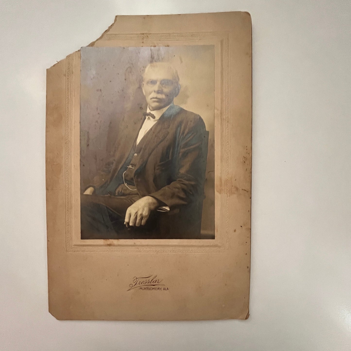 Antique Photograph Cabinet Card Believed to be Elija M Croxton Montgomery AL C29