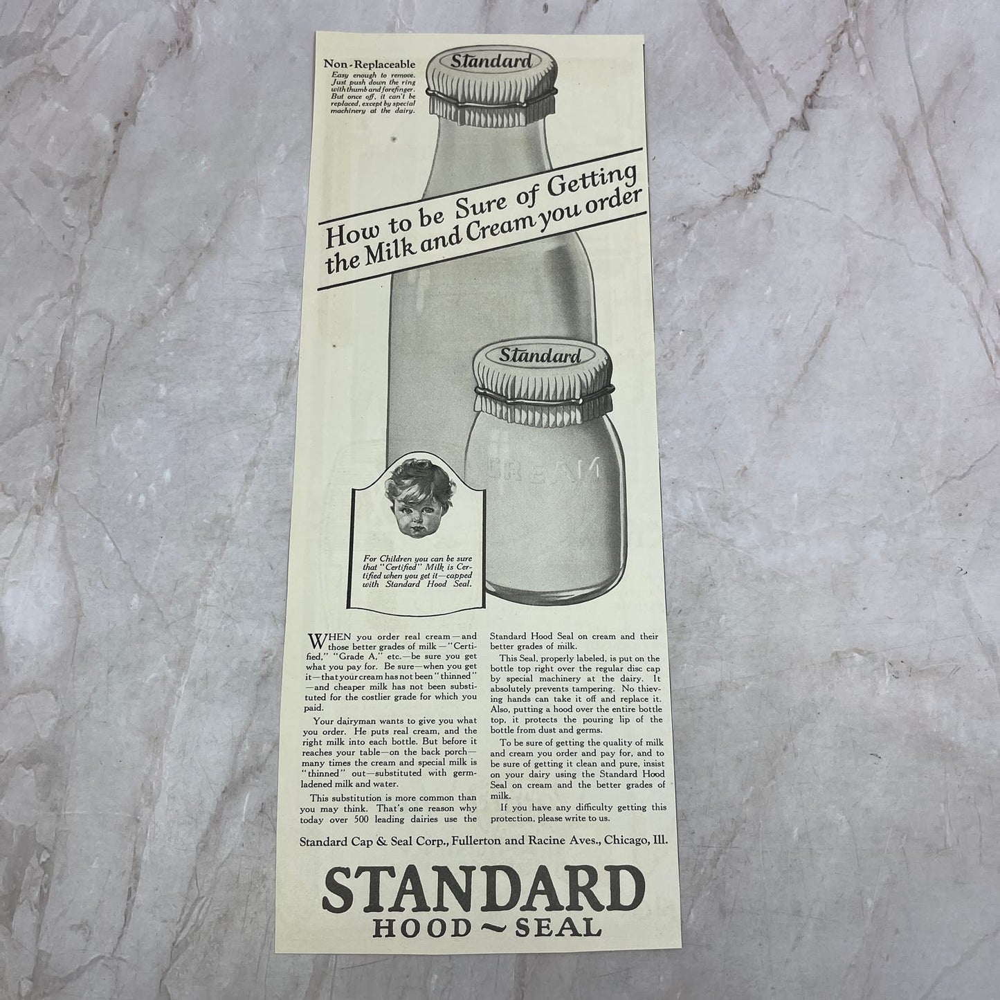 Standard Cap & Seal Corp Chicago IL 1924 Magazine Ad FL6-11