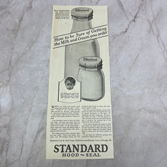 Standard Cap & Seal Corp Chicago IL 1924 Magazine Ad FL6-11