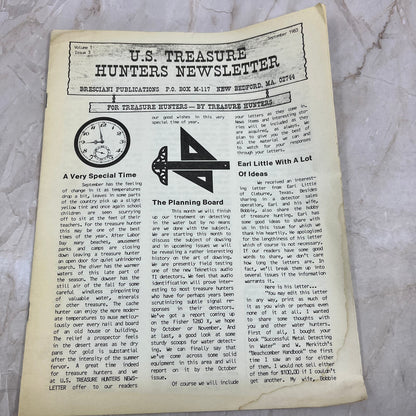 1983 Sept - US Treasure Hunters Newsletter - Bresciani New Bedford MA M11