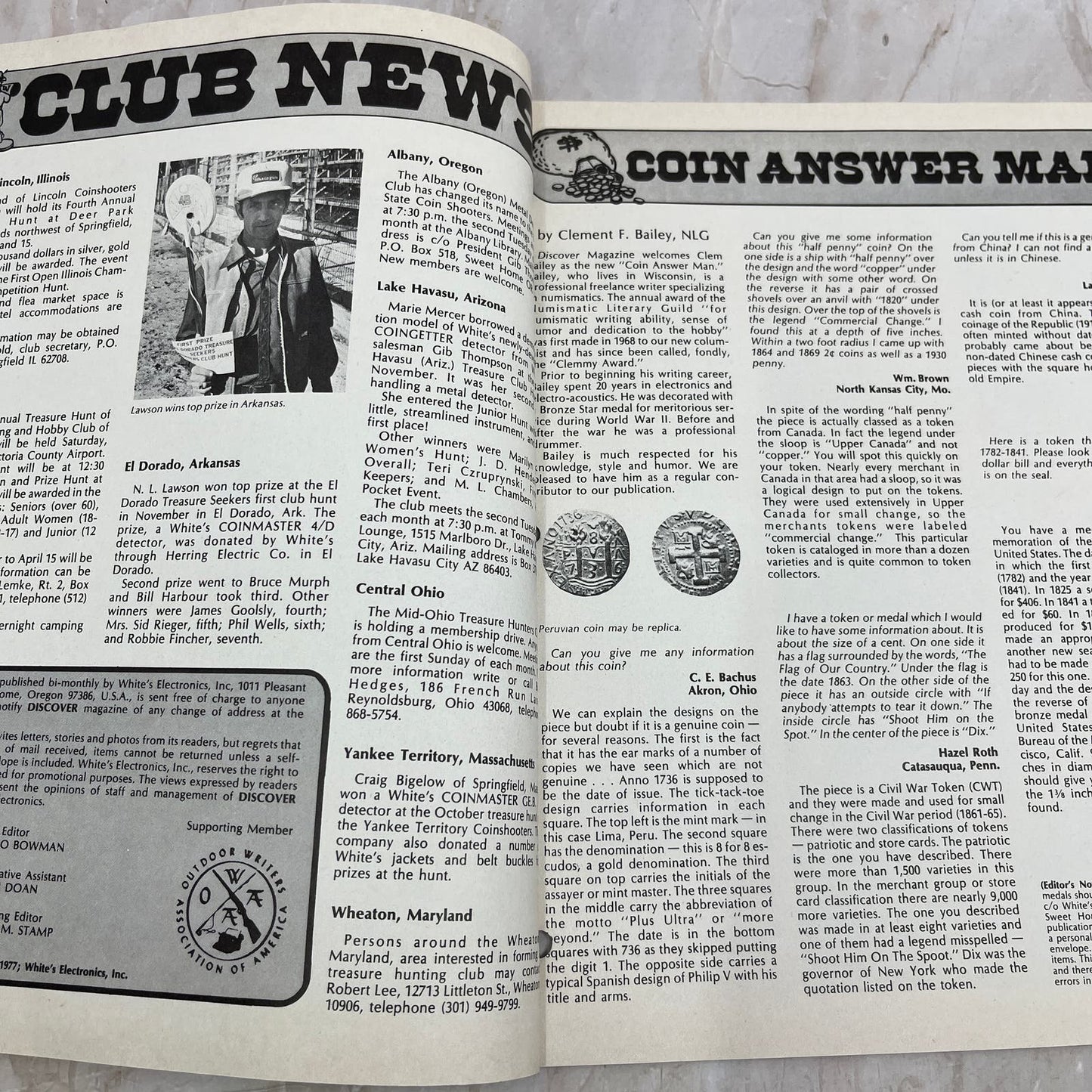 1977 Feb White's Electronics Discover Newsletter Metal Detectors Treasure M19