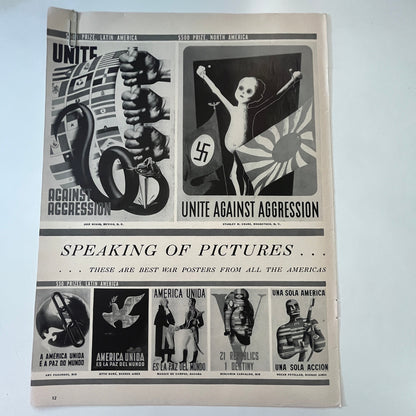 Best War Posters from All The Americas 3 Pages 1940s WWII Era Article V30-1
