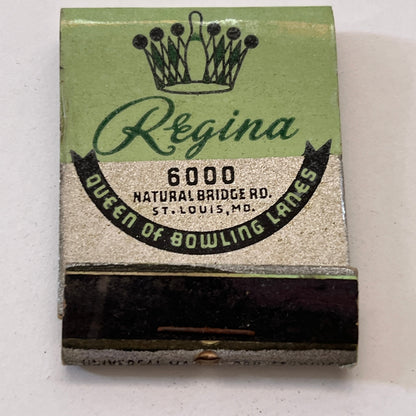 Regina Queen of Bowling Lanes St. Louis MO Vintage Matchbook Cover TB8-MB3-10
