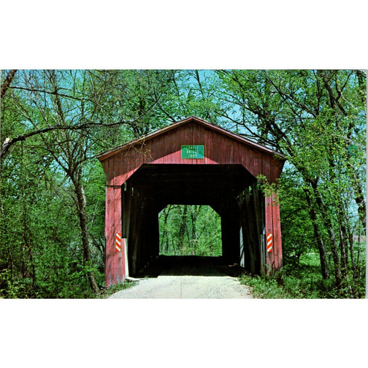 Putnam County Indiana Craple Bridge Vintage Covered Bridge Postcard PD3