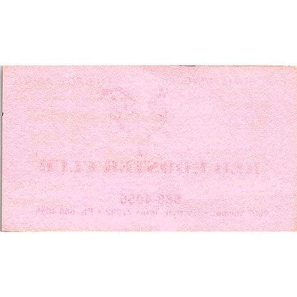 Red Rooster Club Matt & Sylvia Houston TX Vintage Business Card SD9-B5