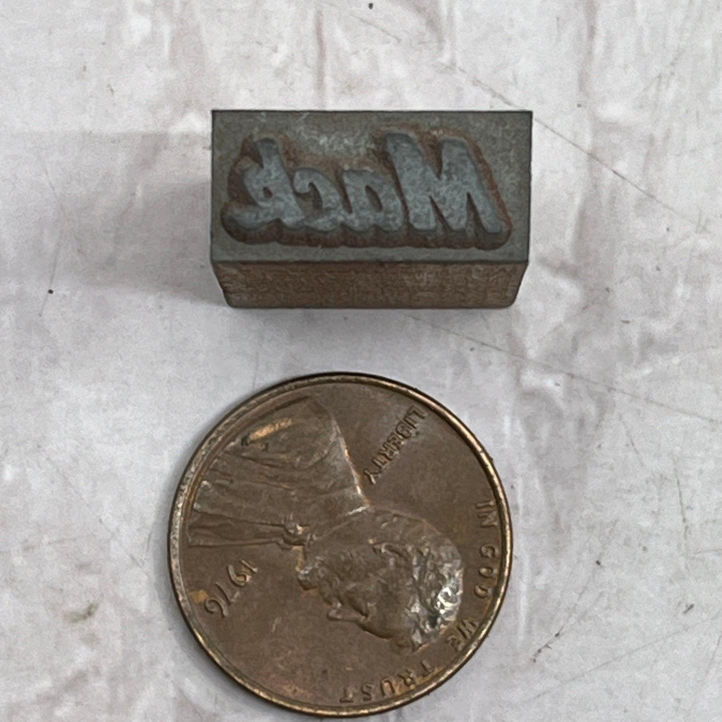 Mac Truck Trucking Logo Vintage Letterpress Printers Block Plate SF5-S