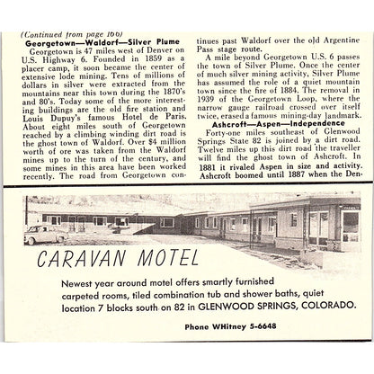 Silver Spruce Motor Lodge Glenwood Springs CO 1958 Ad AG1-H5