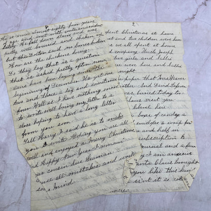 1904 Handwritten Letter From Millersville PA TJ5-E2