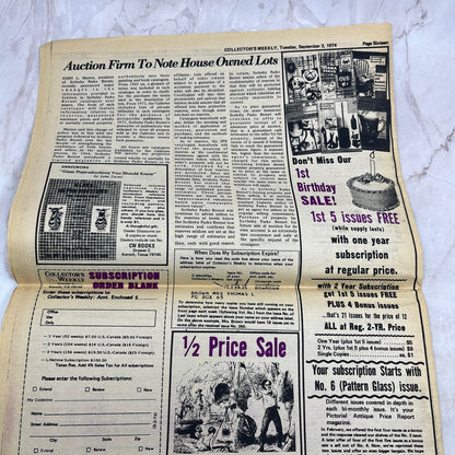 1974 Sep 3 - Collector's Weekly Newspaper - Antique Glass & Furniture M18