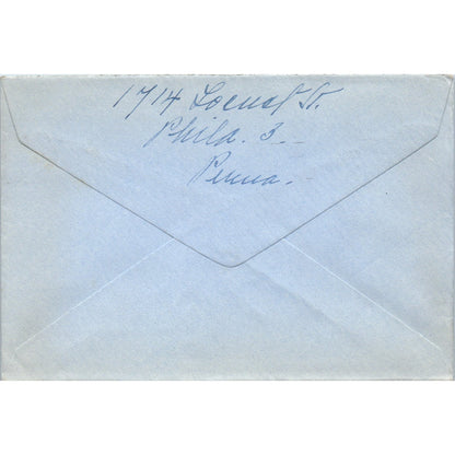 1950 Providence RI to Miss Harper Philadelphia Postal Cover Envelope TG7-PC2