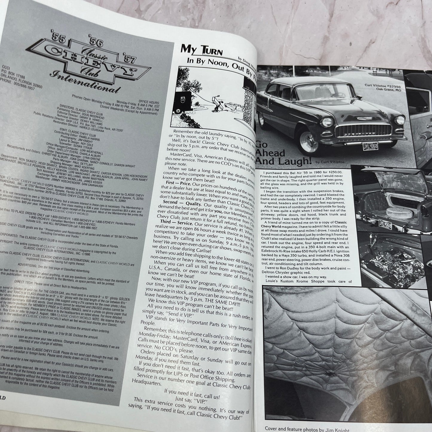 Curtis Vittetoe Oak Grove MO - '55, '56, '57 Classic Chevy World - Nov 1986 M31