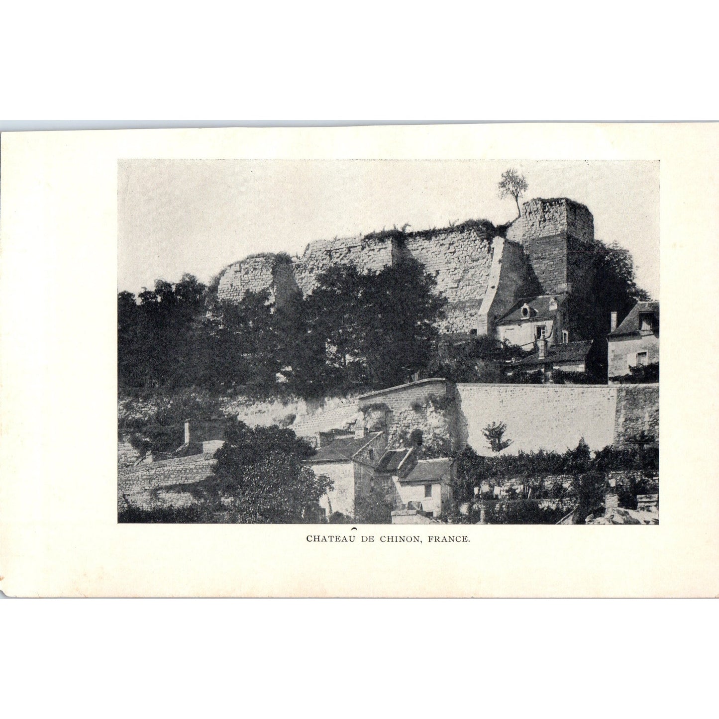 Chateau De Chinon France 1901 Original Print AD8-H9
