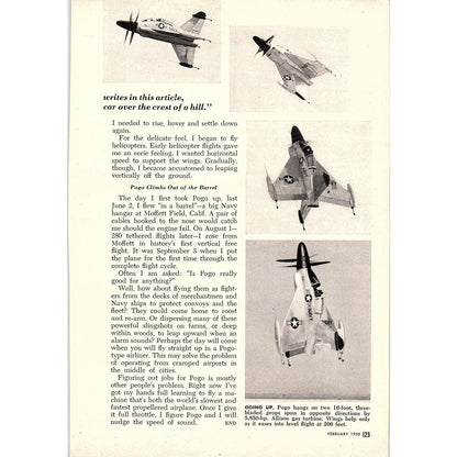 How I Fly the Pogo Plane Skeets Coleman 3-Page 1955 Article AG1-4