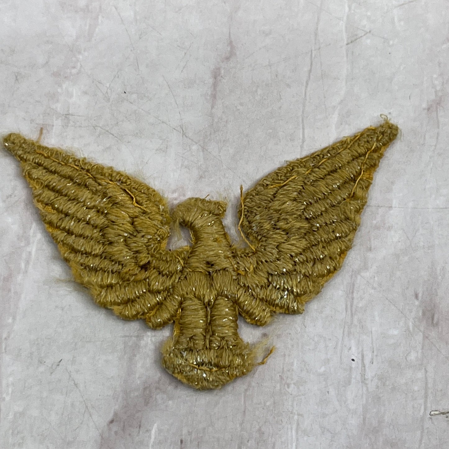 Eagle Gold Metallic Emblem Embroidered Iron On Patch Applique 2.5" SF4