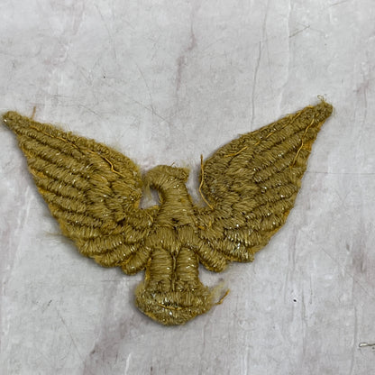 Eagle Gold Metallic Emblem Embroidered Iron On Patch Applique 2.5" SF4