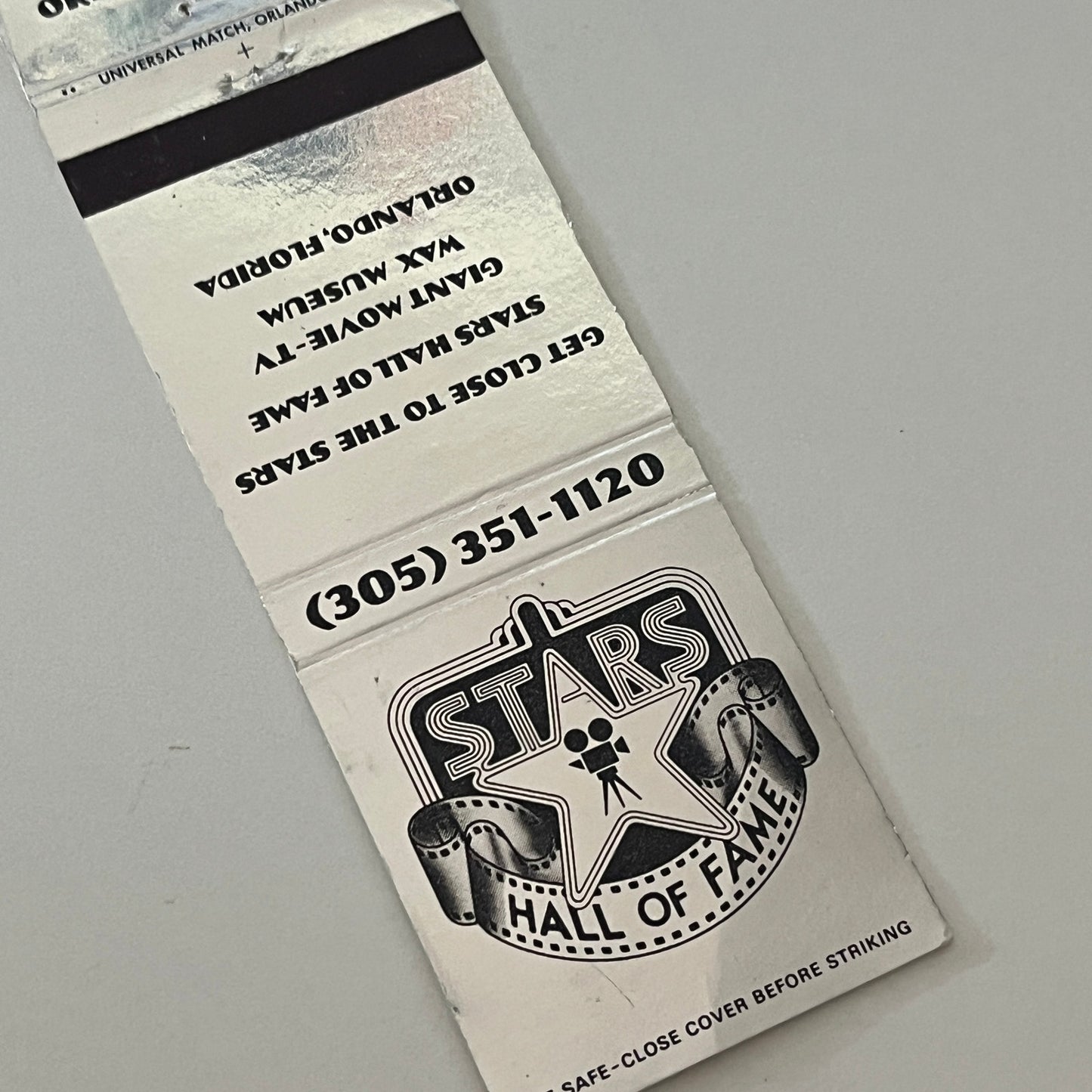 Stars Hall of Fame Wax Museum Orlando FL Matchbook Cover MM5-9