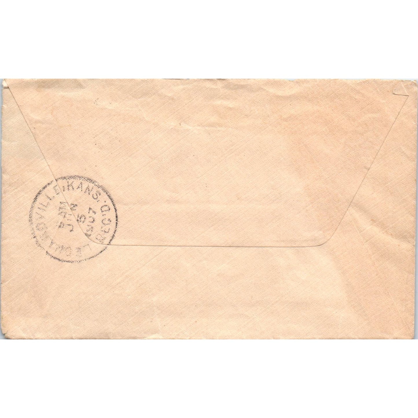 1907 Louie & Bettie Nanninga Leonardville KS Envelope Postal Cover AF1-RR4