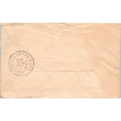 1907 Louie & Bettie Nanninga Leonardville KS Envelope Postal Cover AF1-RR4