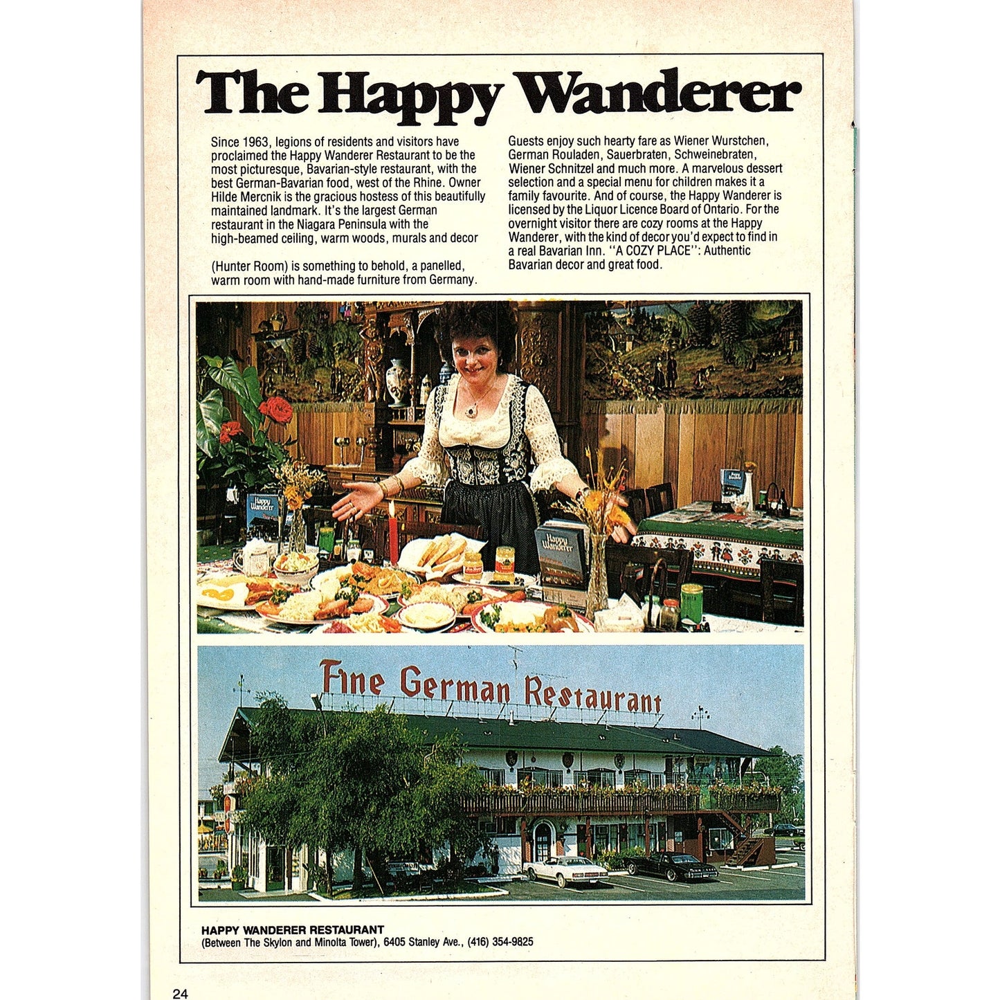 Happy Wanderer Restaurant Fine German Restaurant Niagara Falls ON SAG4-2