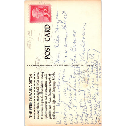 The Pie is All But The Cake is Yet Amish Humor Illustrated PA Dutch Postcard PD7